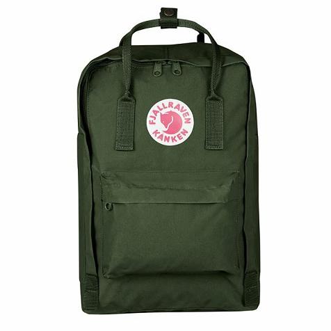 Fjällräven Kånken 15 Laptop Backpack Dark Green Singapore For Men (SG-252957)